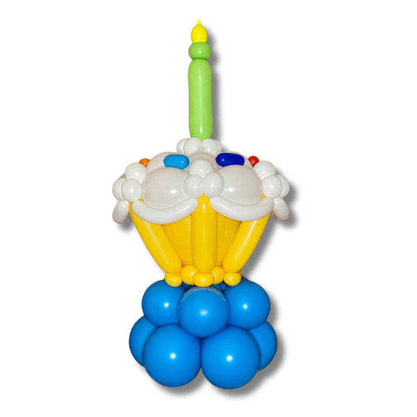 Colossal Cupcake Birthday Balloon Sculpture
