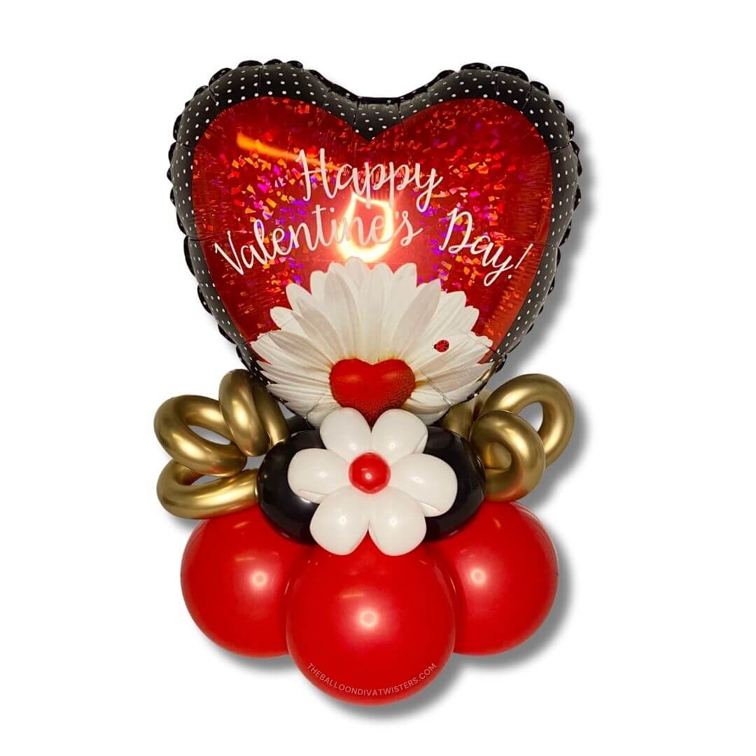 Ladybug Love Valentines Balloon Centerpiece