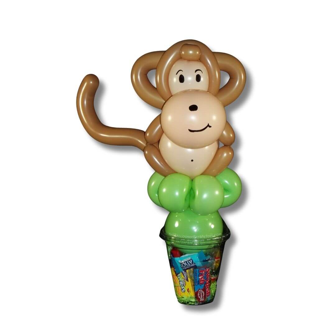 Jungle Safari Monkey Balloon Candy Cup