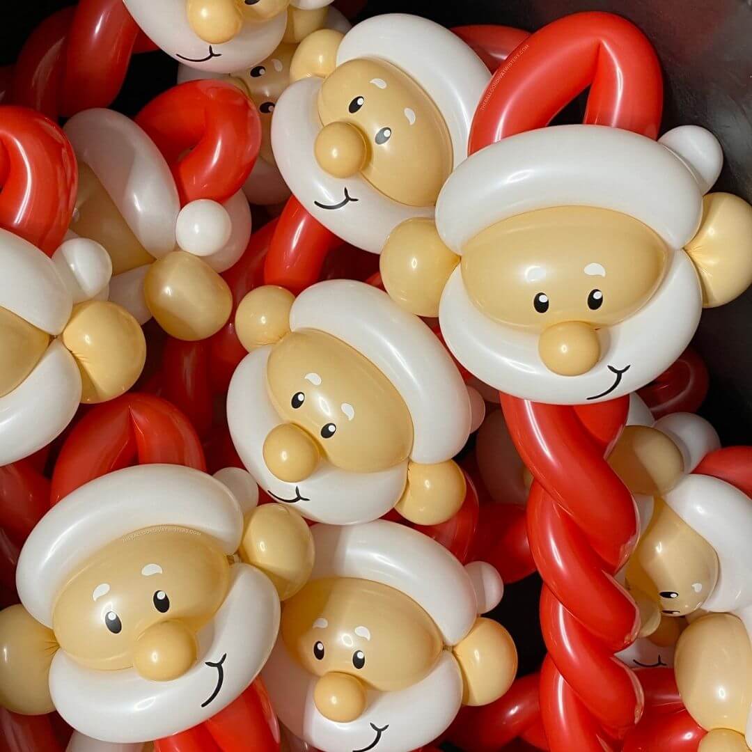 Santa Twirly Whirly Wand Christmas Balloons