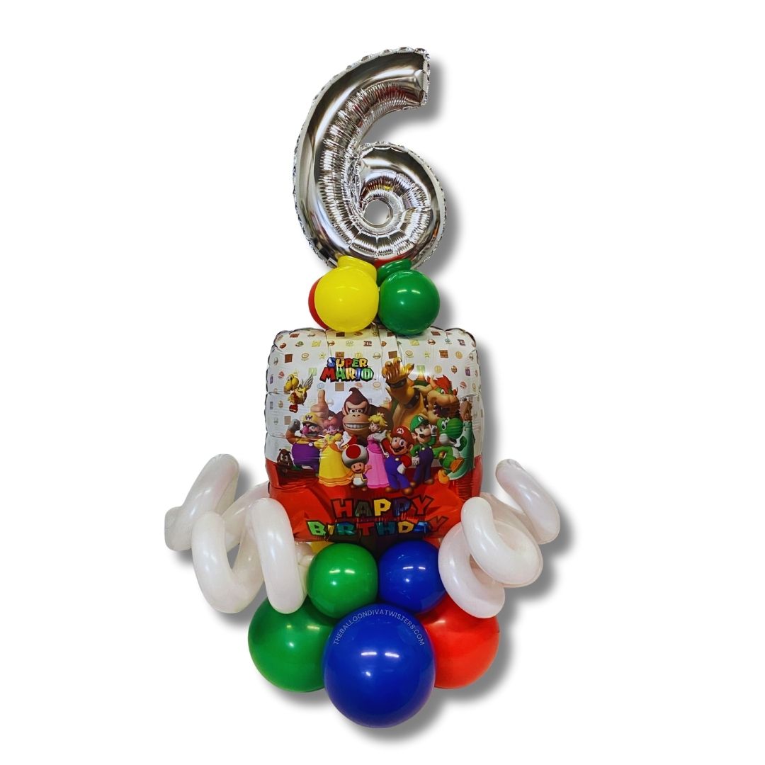 Super Mario Birthday Balloon Marquee