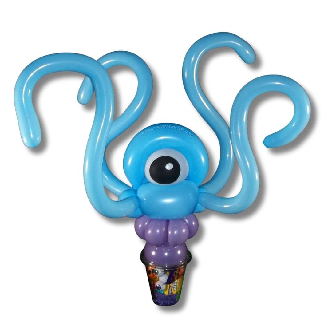 Zombie Octopus Halloween Balloon Gift Cup