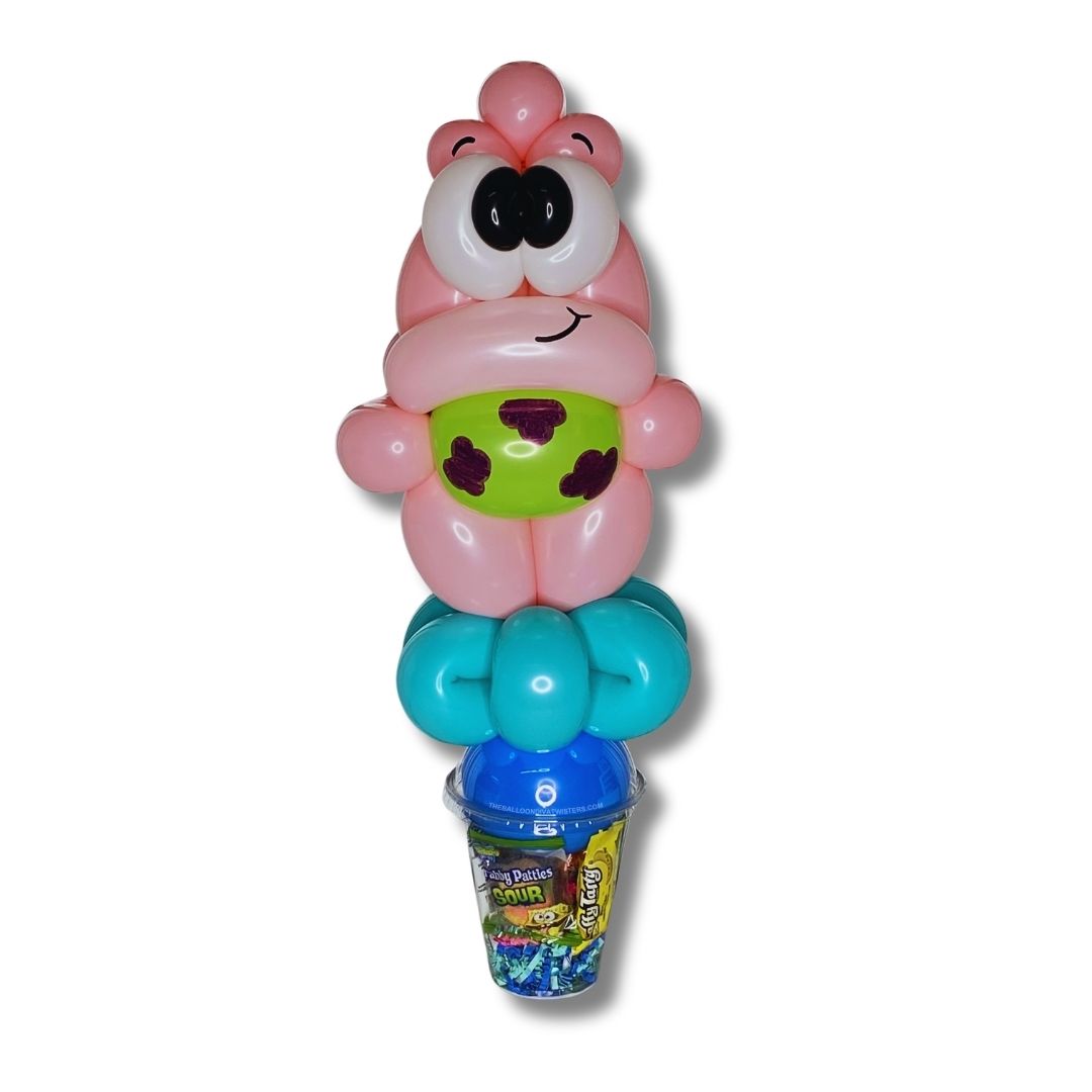 Pink Starfish Candy Cup Balloon