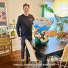 Colossal Cupcake Birthday Number Balloon Sculpture featuring a gold 14 inch number foil balloon.