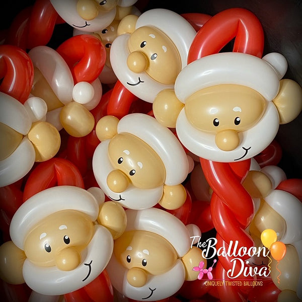 Santa Twirly Whirly Wand Christmas Balloons