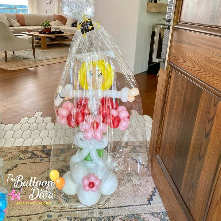 Congrats Purple Gold Grad Flower Balloon Bouquet