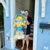 Congratulations Graduation Blue Green Yellow Flower Balloon Bouquet Delivery in New Orleans 