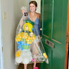 Congratulations Graduation Graduate Blue Green Yellow Flower Balloon Bouquet